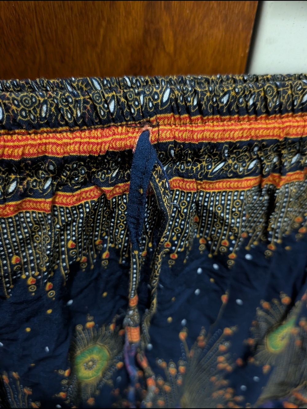 Lanvin Navy Blue Purple Patterned Women's Pants - Picture 5 of 11